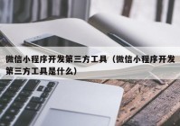 微信小程序开发第三方工具（微信小程序开发第三方工具是什么）